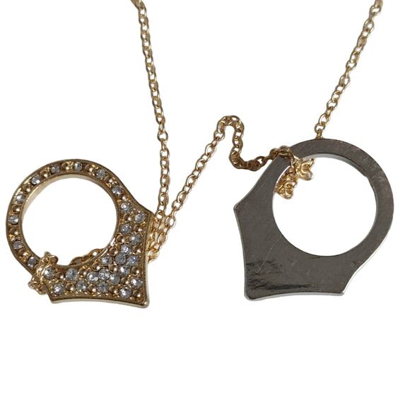 2pc Fashion Handcuff Necklace + Crystal Earrings Set - Picture 9 of 9